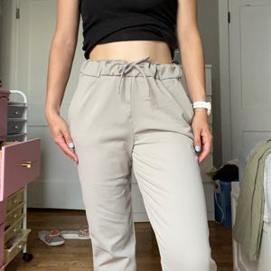Taupe Work Trousers Stretchy